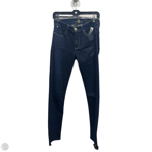 Jeans Skinny By 7 For All Mankind In Blue Denim, Size: 4