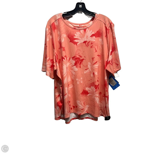 Top 3/4 Sleeve By Columbia In Orange, Size: 2x