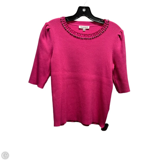 Sweater Short Sleeve By Nanette Lepore In Pink, Size: M