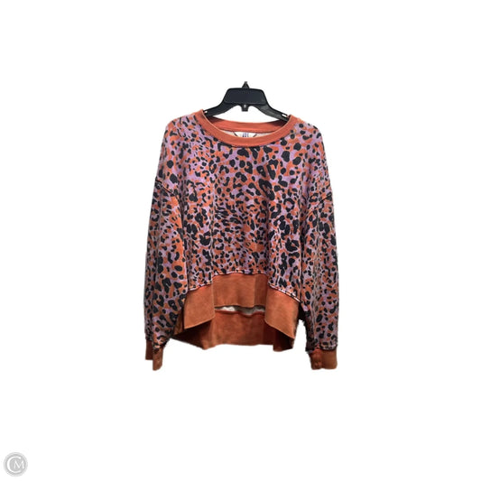 Sweatshirt Crewneck By Joy Lab In Orange & Purple, Size: L