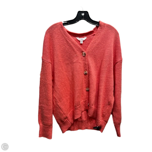 Sweater Cardigan By Time And Tru In Coral, Size: M