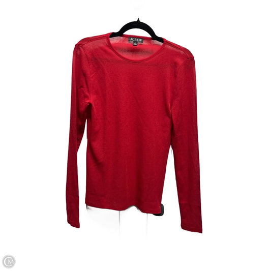 Top Long Sleeve By J. Crew In Red, Size: M