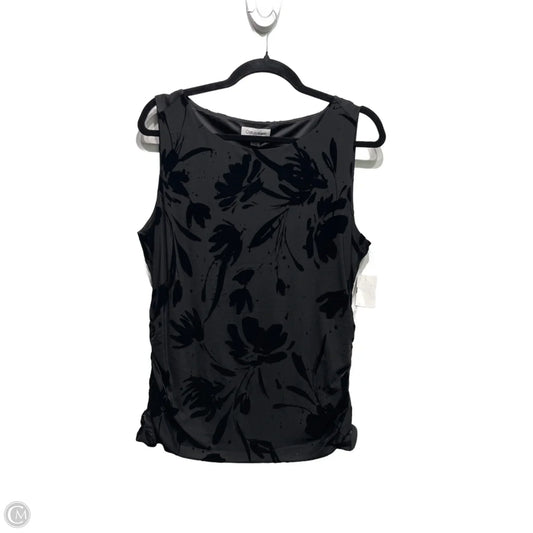 Top Sleeveless By Calvin Klein In Black, Size: L