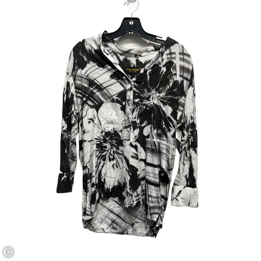 Top Long Sleeve By JAMS WORLD In Black & White, Size: S