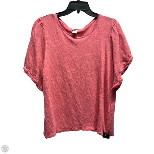 Top Short Sleeve By Chicos In Pink, Size: Xl