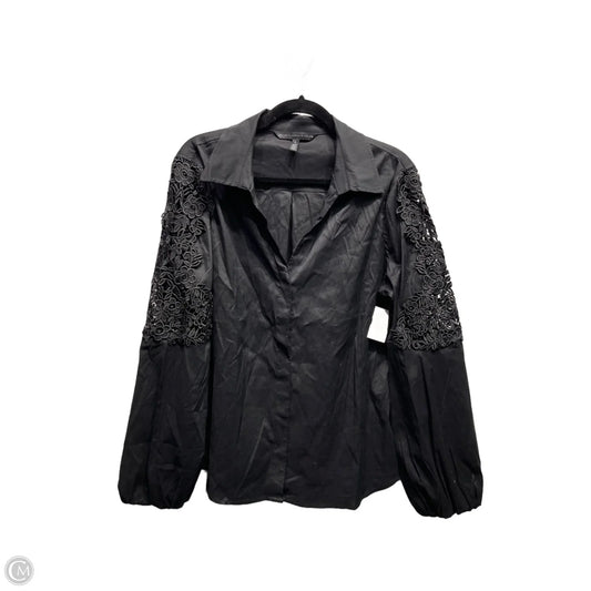 Top Long Sleeve By White House Black Market In Black, Size: L