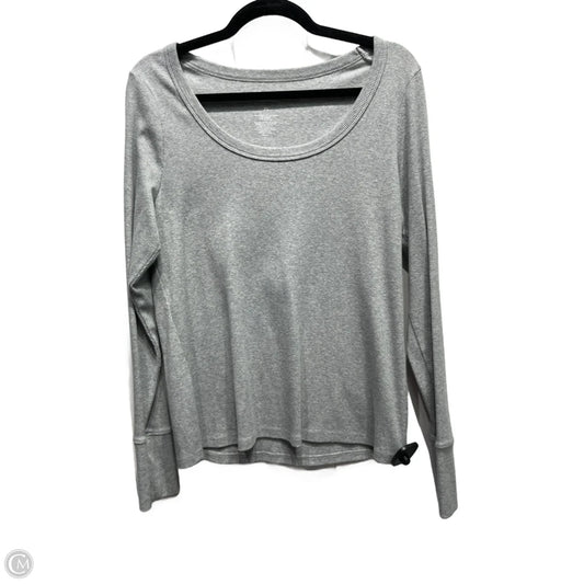 Top Long Sleeve Basic By So In Grey, Size: Xl