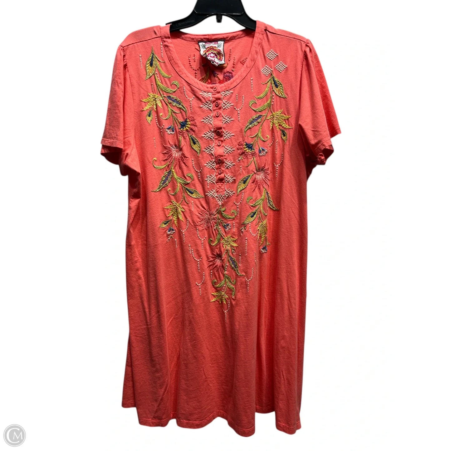 Dress Casual Short By Johnny Was In Coral, Size: Xl