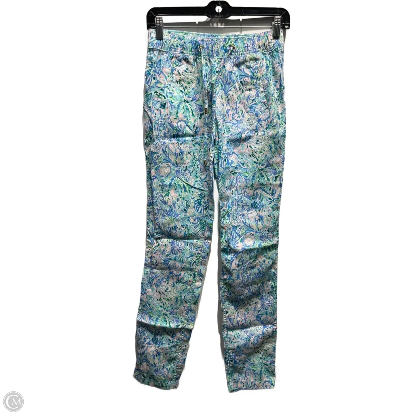 Pants Designer By Lilly Pulitzer In Green & Pink, Size: Xxs