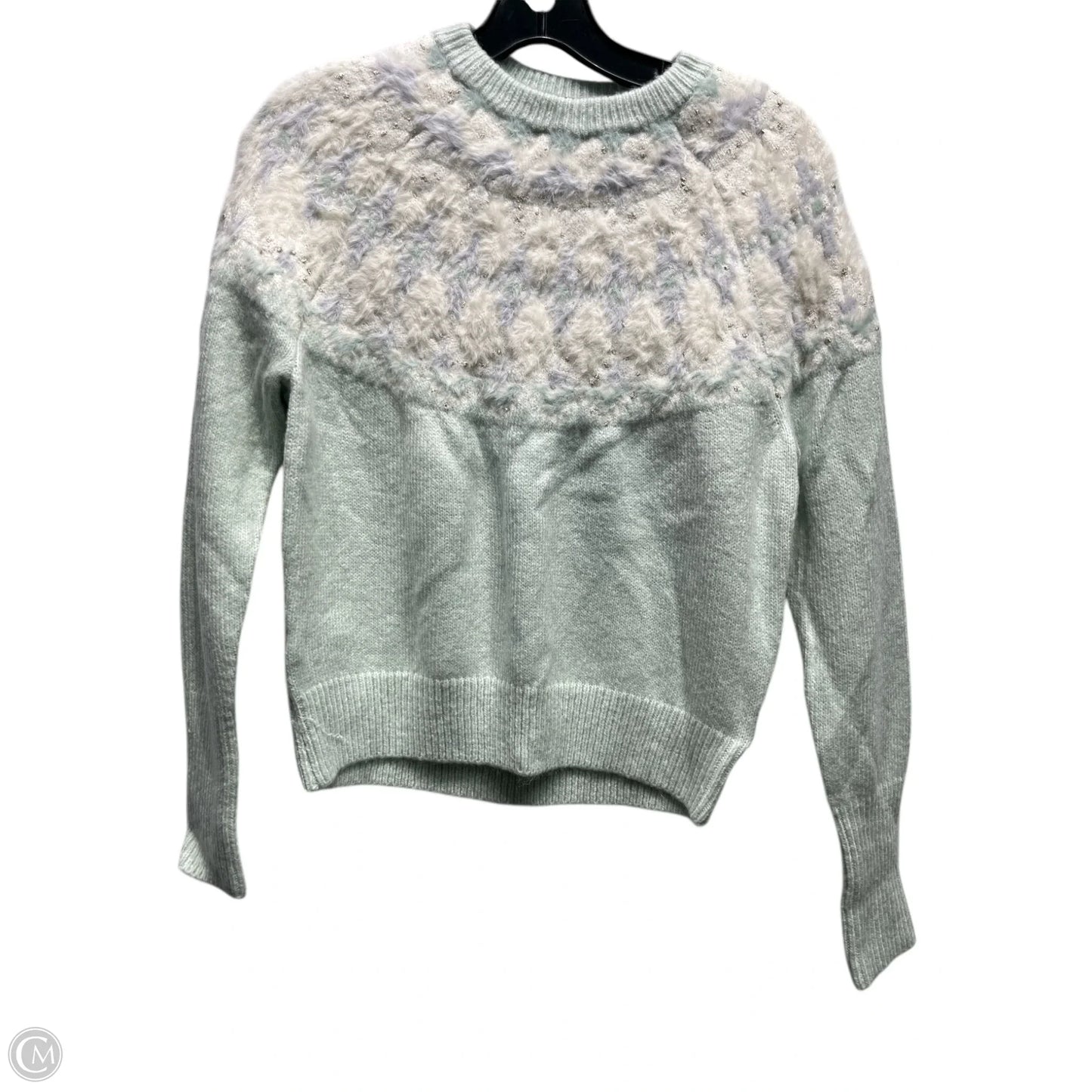 Sweater By Ann Taylor In Green & White, Size: Xs