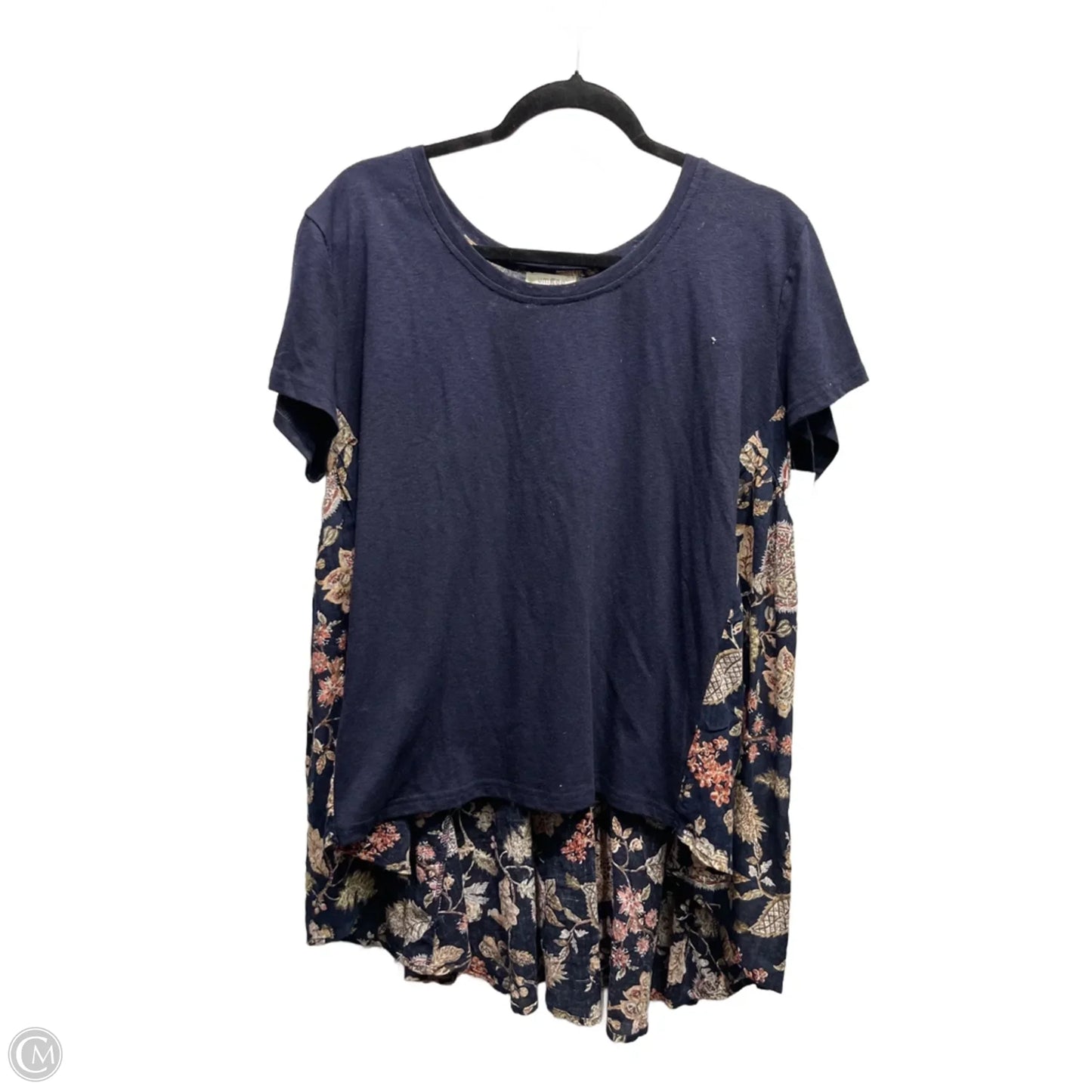 Top Short Sleeve By Umgee In Navy, Size: S