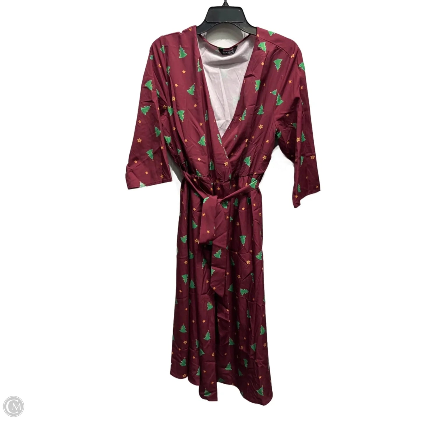 Dress Party Midi By Bloomchic In Green & Red, Size: Xl