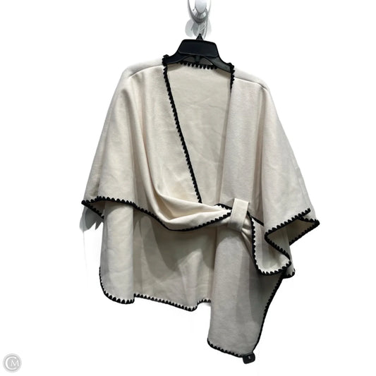 Poncho By Clothes Mentor In Black & White, Size: Osfm