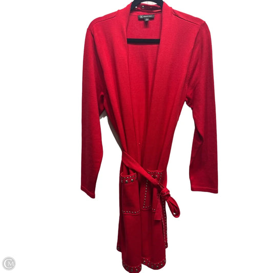 Sweater Cardigan By Inc In Red, Size: Xl