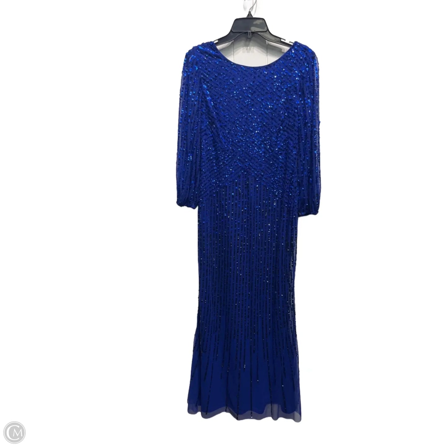 Dress Party Long By Adrianna Papell In Blue, Size: S
