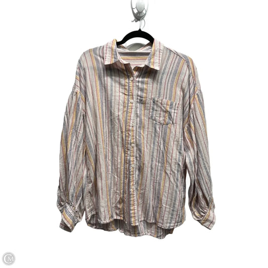 Top Long Sleeve By Easel In Pink, Size: L