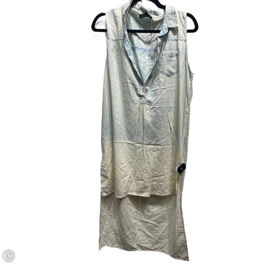 Tunic Short Sleeve By Pol In Blue Denim, Size: L