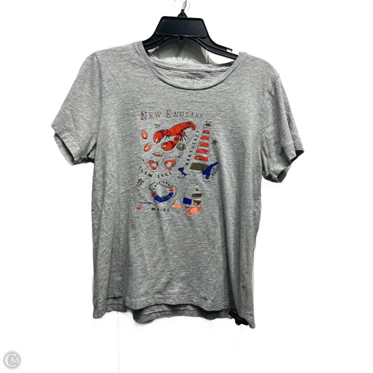 Top Short Sleeve Basic By J. Crew In Grey, Size: L