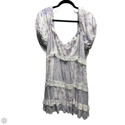 Dress Casual Short By Altard State In Purple & White, Size: Xxl