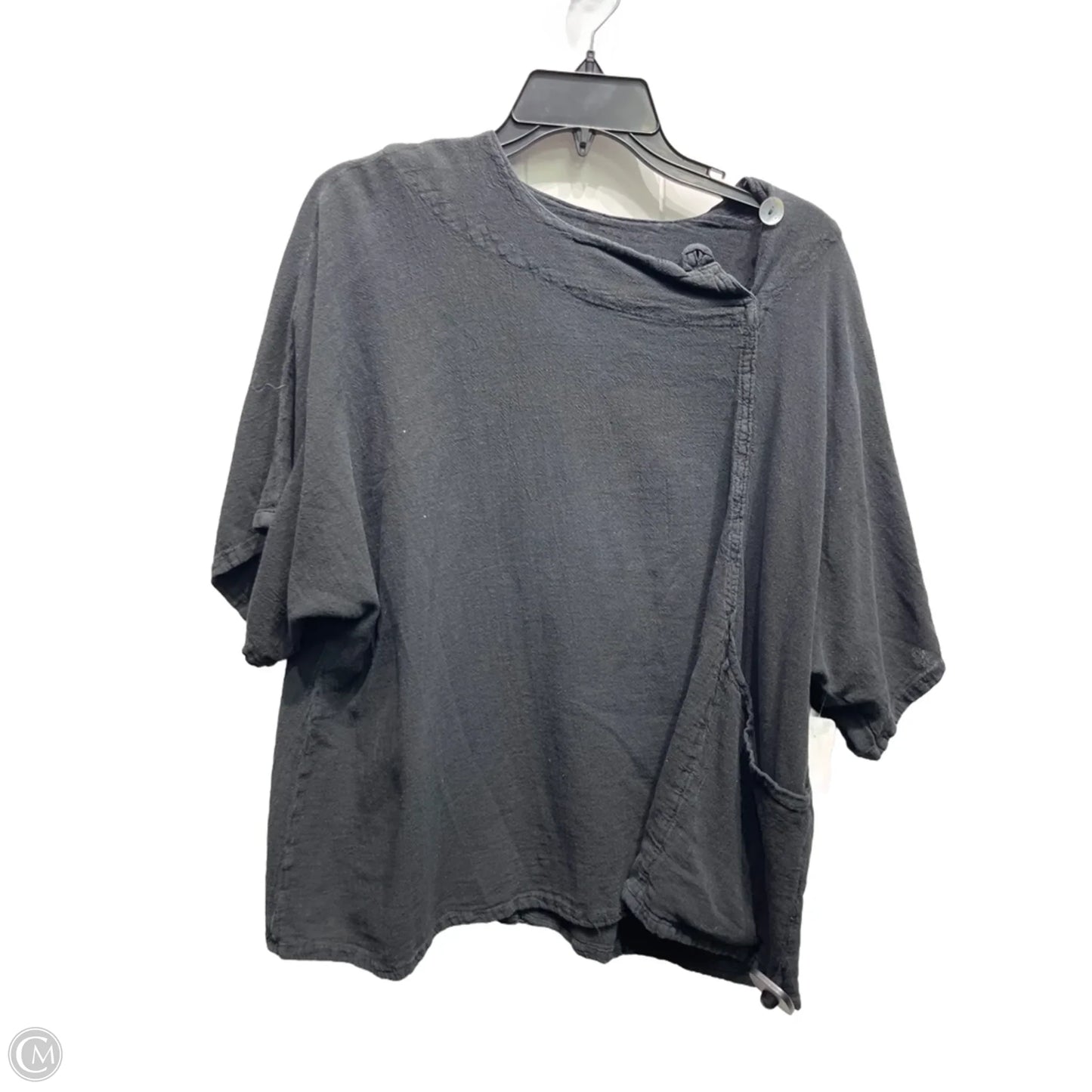 Top Short Sleeve By Oh My Gauze In Black, Size: 2x
