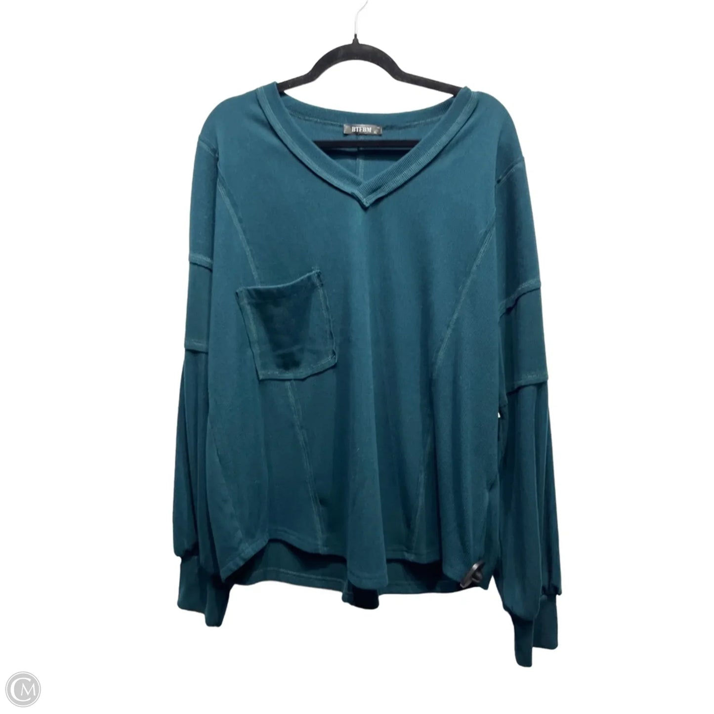Top Long Sleeve By Btfbm In Green, Size: Xl