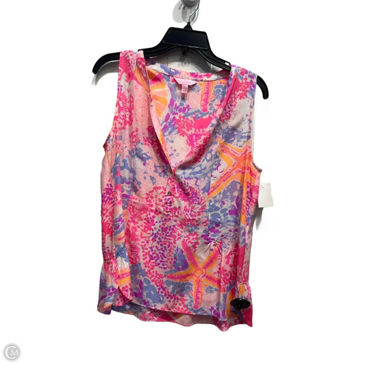 Top Sleeveless Designer By Lilly Pulitzer In Pink & Purple, Size: S