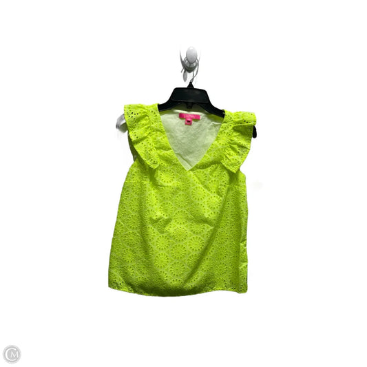 Top Short Sleeve Designer By Lilly Pulitzer In Yellow, Size: Xxs