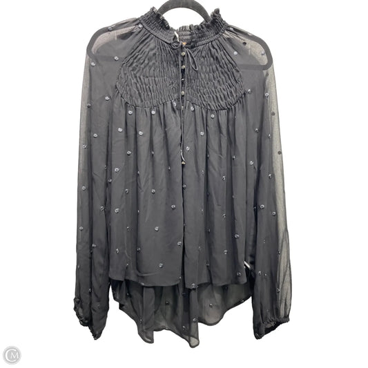 Top Long Sleeve By Free People In Black, Size: M