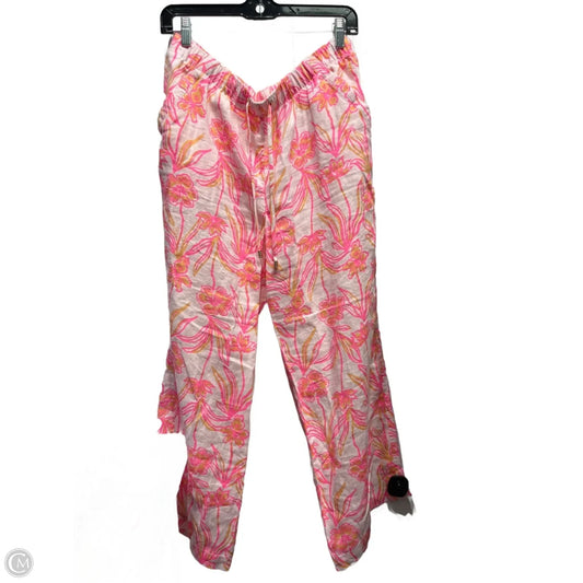Pants Designer By Lilly Pulitzer In Orange & Pink, Size: L