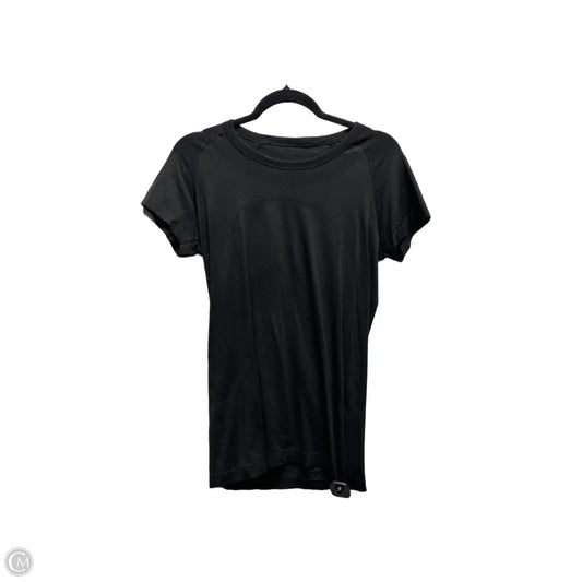 Athletic Top Short Sleeve By Lululemon In Black, Size: L