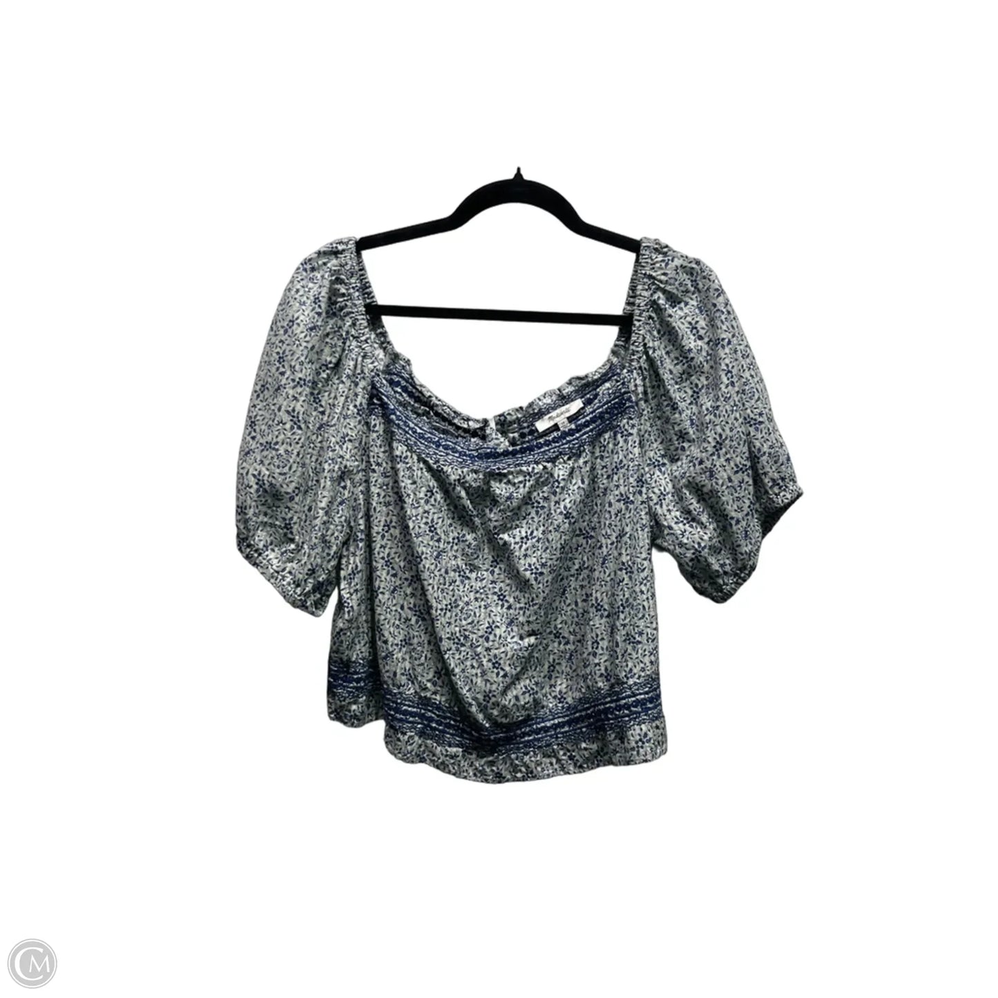 Top Short Sleeve By Madewell In Blue, Size: 1x