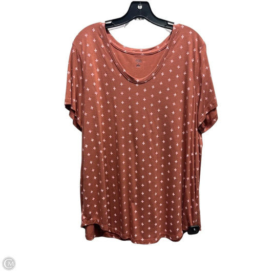 Top Short Sleeve Basic By Ana In Orange, Size: 1x