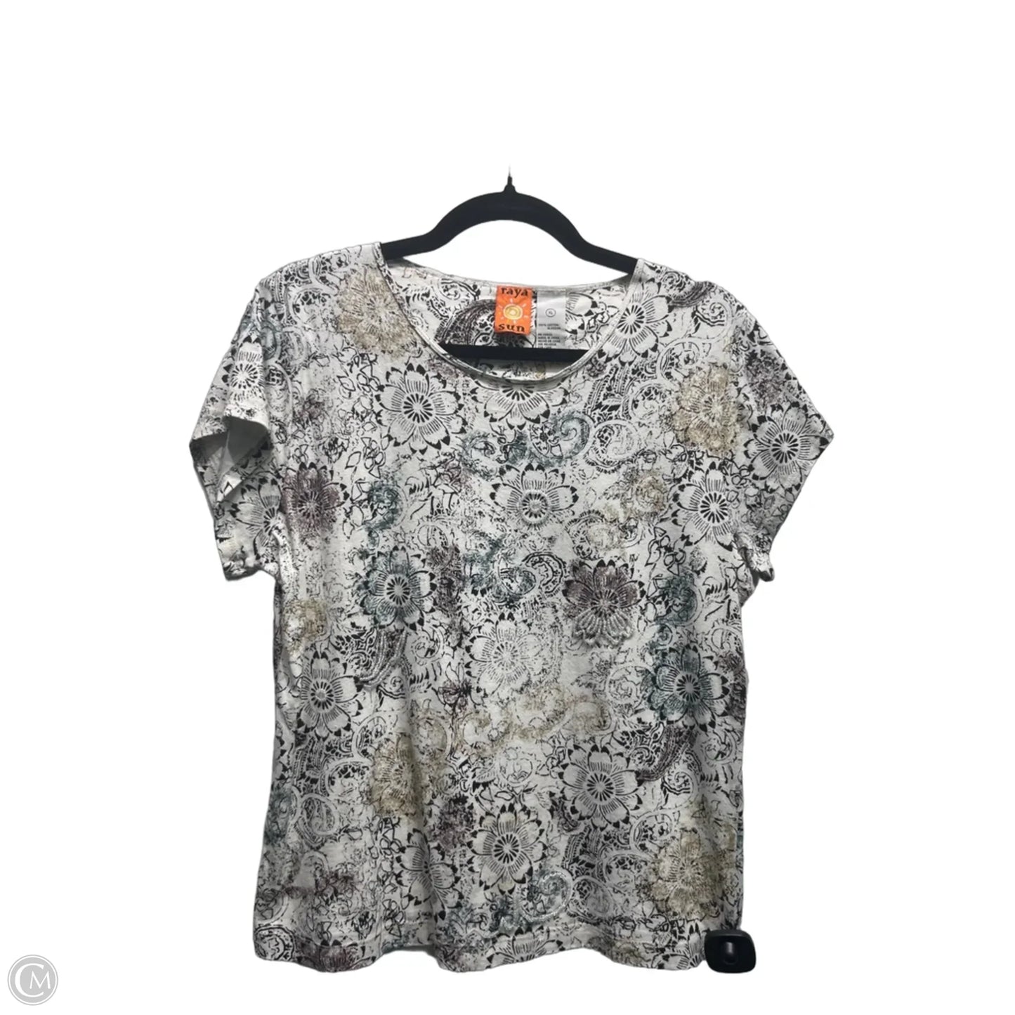 Top Short Sleeve By Clothes Mentor In Green & Purple, Size: Xl