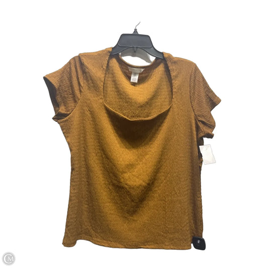 Top Short Sleeve By H&m In Brown, Size: Xl