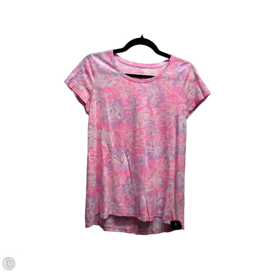 Top Short Sleeve Designer By Lilly Pulitzer In Pink & Purple, Size: Xs