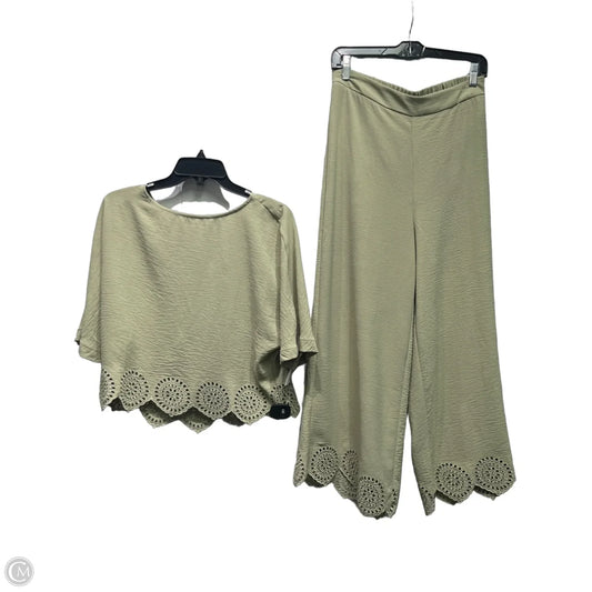 Pants Set 2pc By Adrianna Papell In Green, Size: S