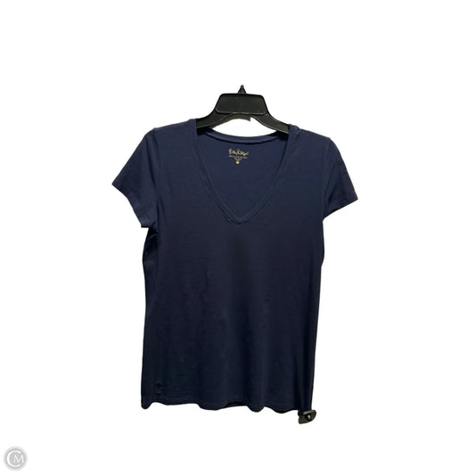 Top Short Sleeve Designer By Lilly Pulitzer In Navy, Size: M