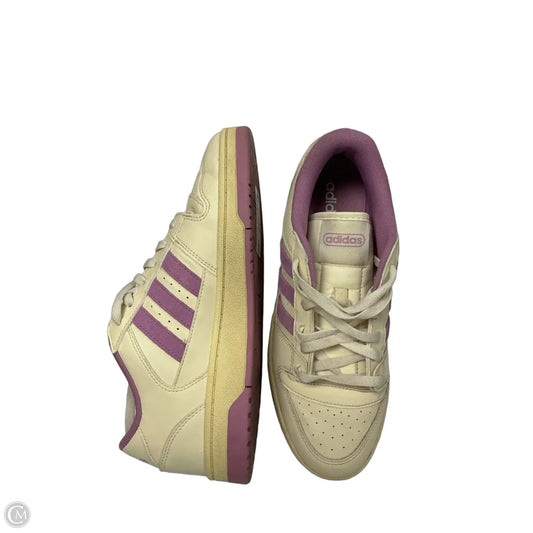 Shoes Sneakers By Adidas In Cream & Purple, Size: 9.5