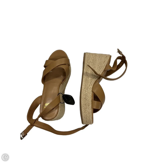 Sandals Heels Wedge By Madden Nyc In Brown, Size: 8.5
