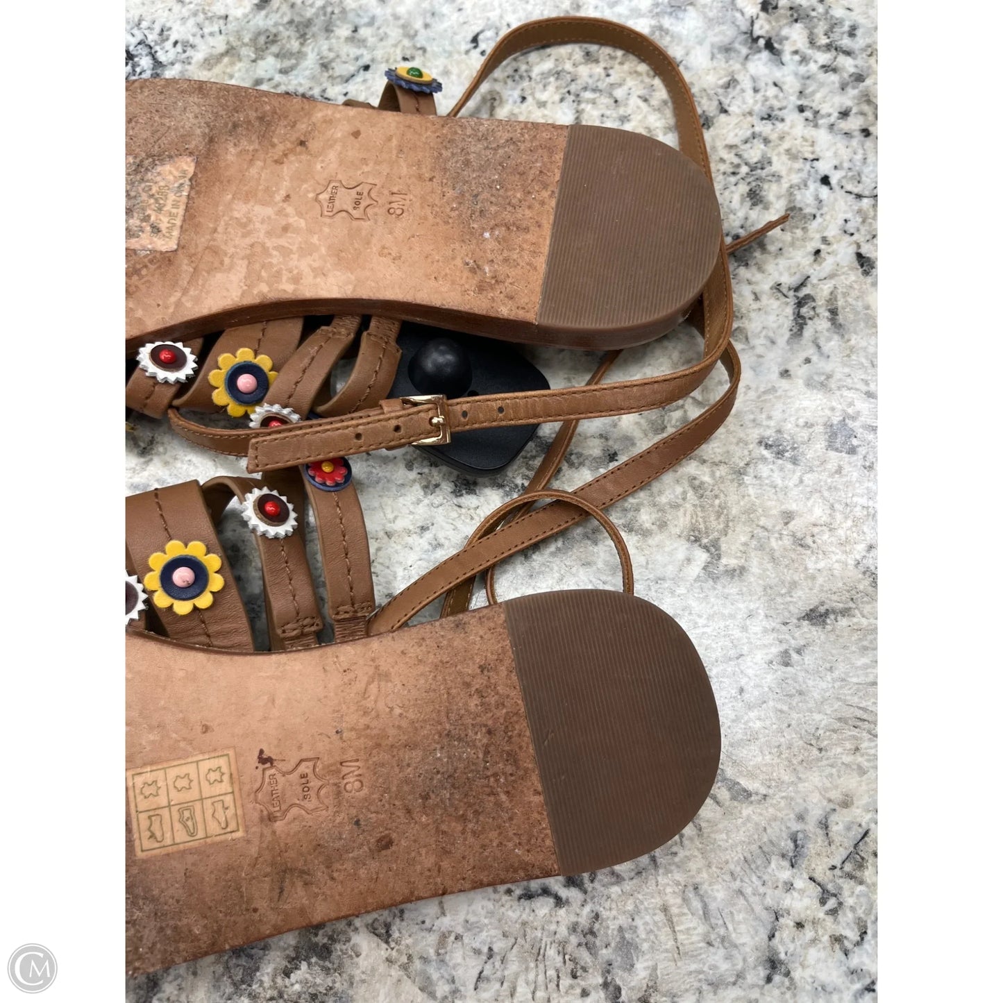 Sandals Designer By Tory Burch In Brown, Size: 8