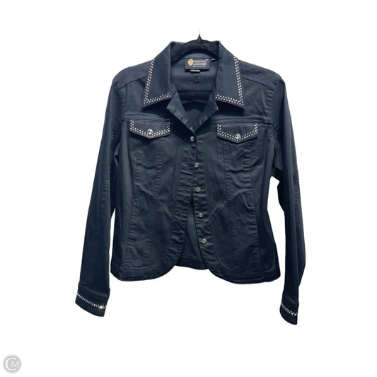 Jacket Denim By Christine Alexander In Black Denim, Size: M