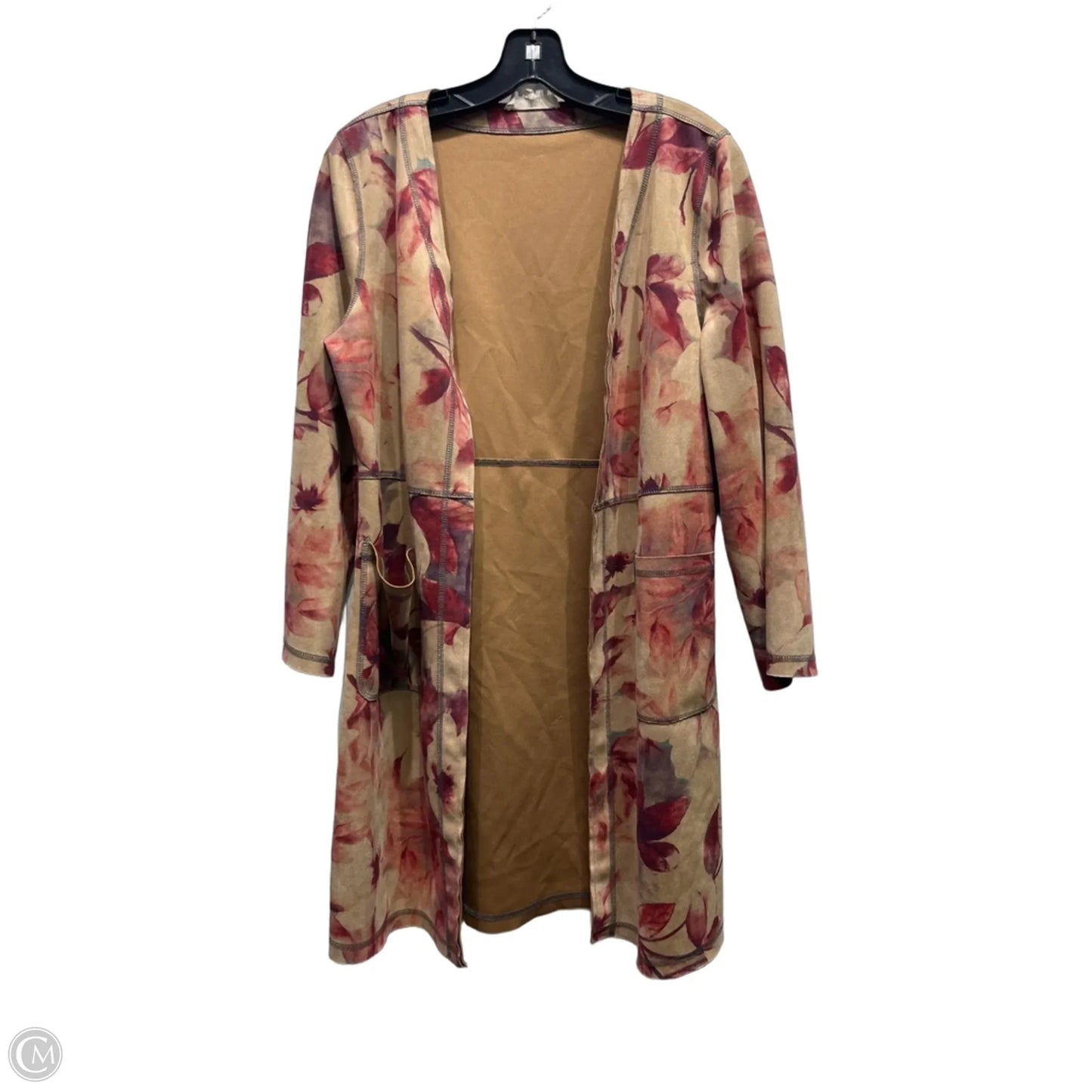 Blazer By Solitaire In Pink & Tan, Size: M