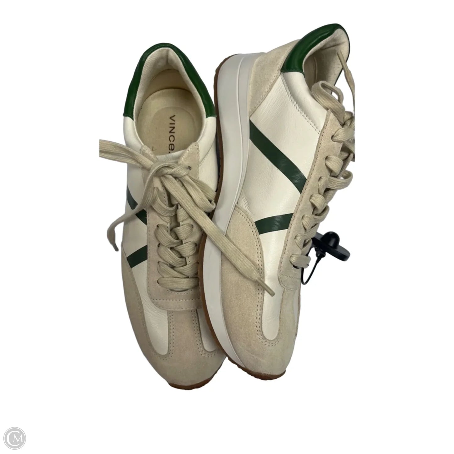 Shoes Sneakers By Vince In Cream & Green, Size: 8.5