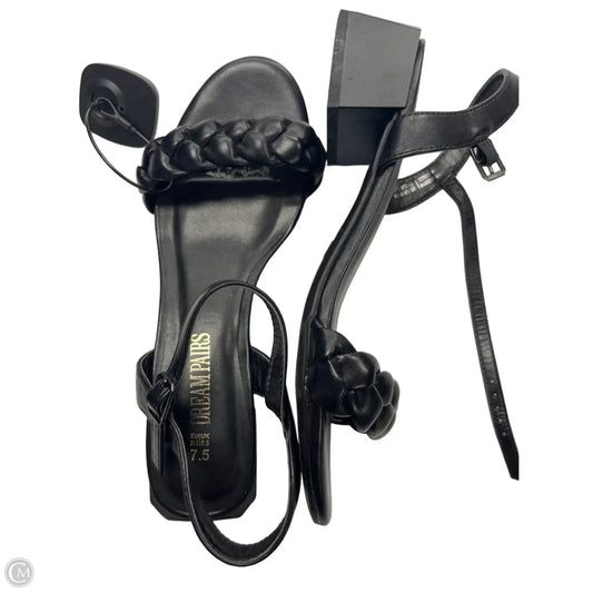 Sandals Heels Block By Dream Pairs In Black, Size: 7.5
