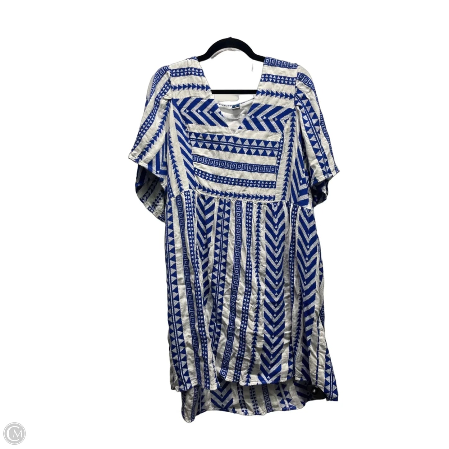 Dress Casual Short By Old Navy In Blue & White, Size: Xl