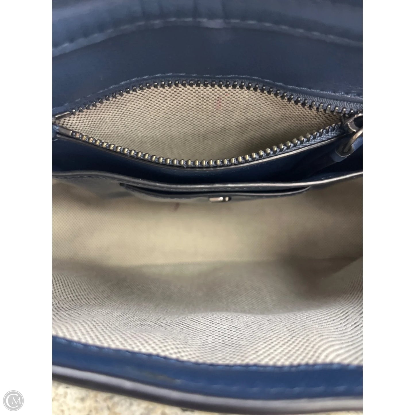 Handbag Leather By Donna Karan, Size: Medium