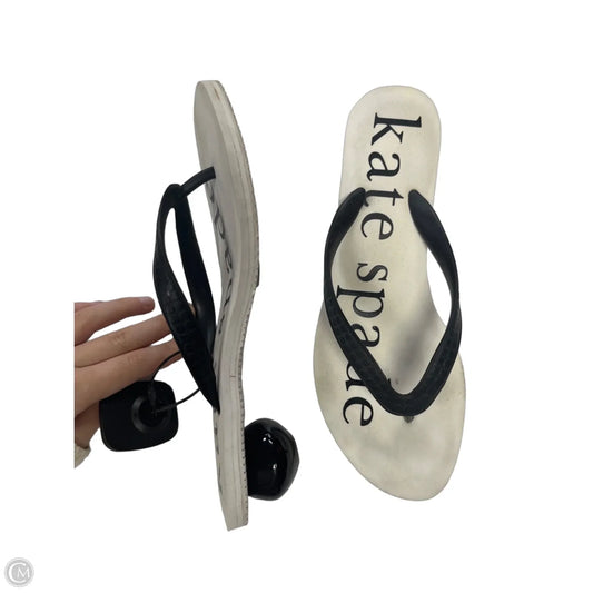 Sandals Designer By Kate Spade In Black & White, Size: 8