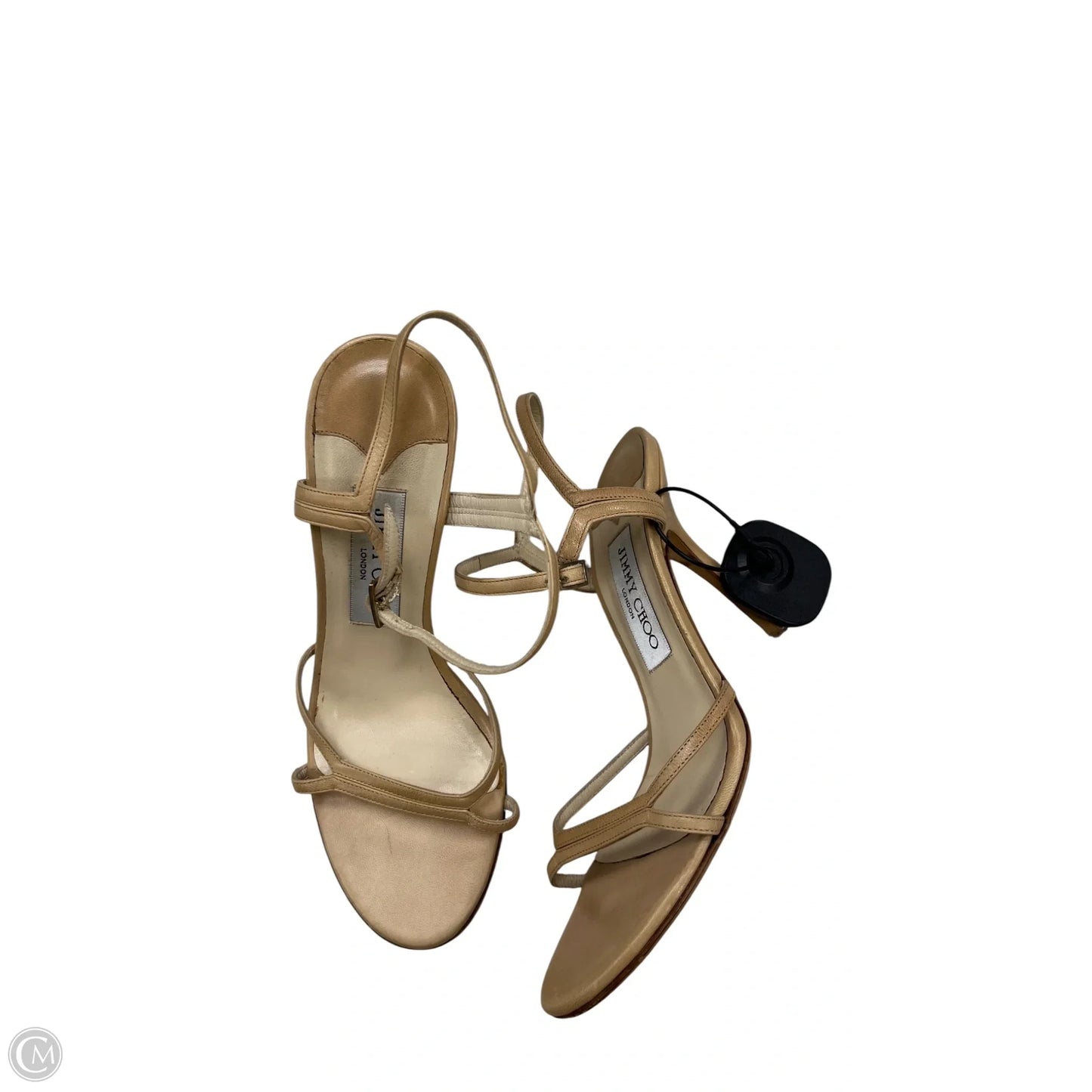 Sandals Luxury Designer By Jimmy Choo In Tan, Size: 7