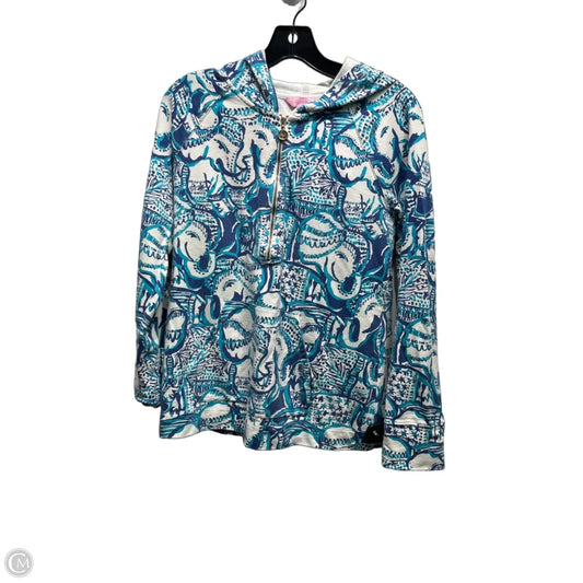 Top Long Sleeve Designer By Lilly Pulitzer In Blue & Green, Size: M