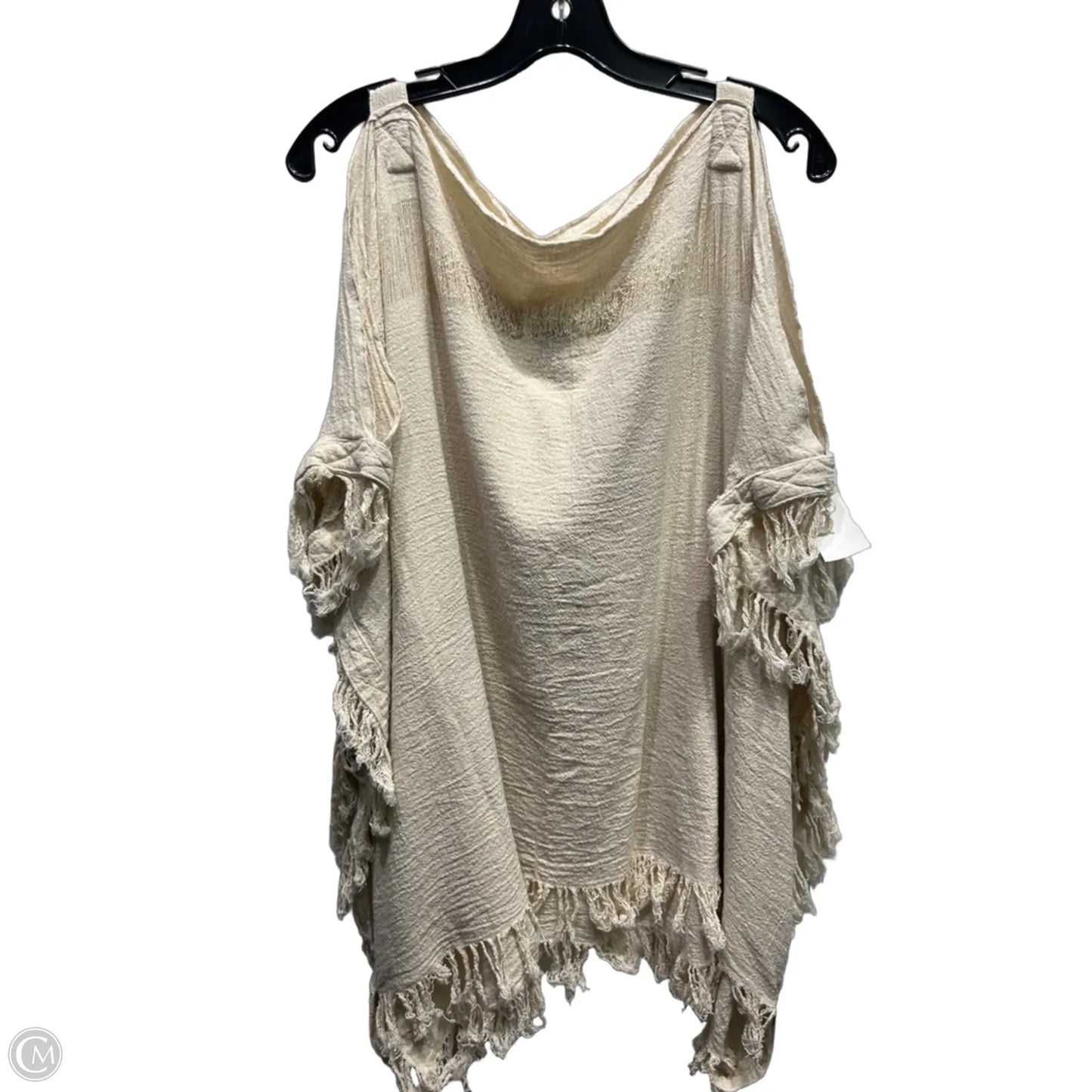 Poncho By Chintamani In Tan, Size: Osfm